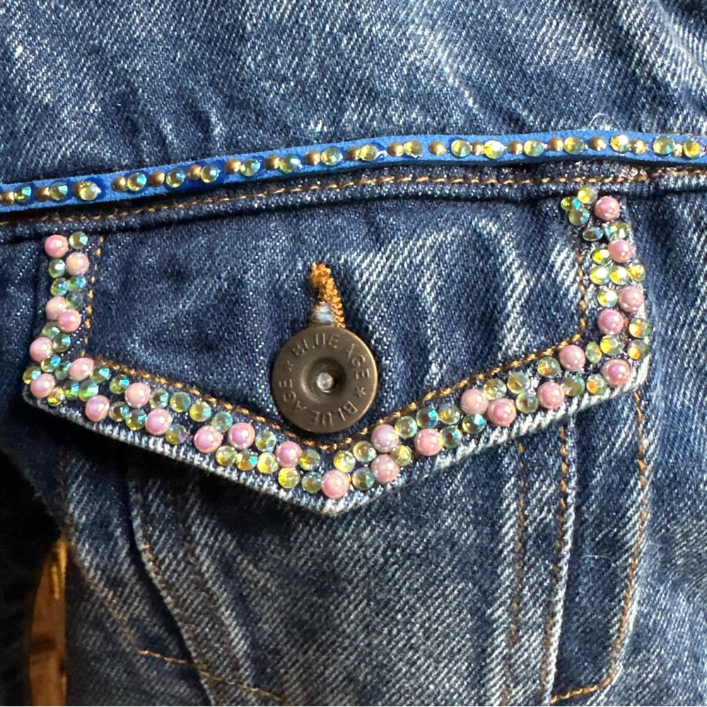 Cross Hand Designed Jean Jacket NWT - image 5